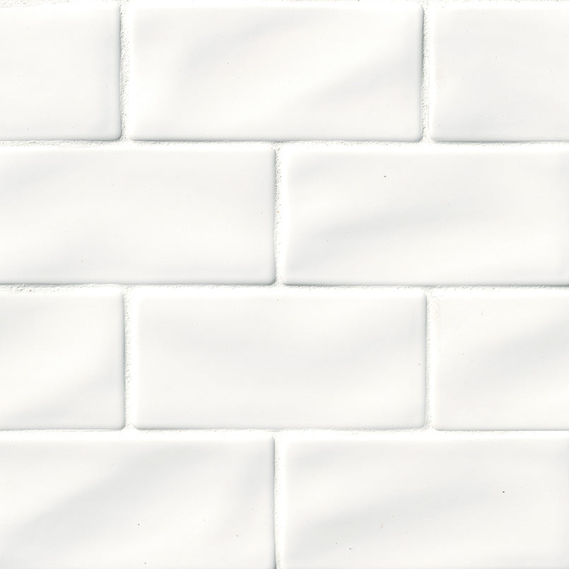 MSI Whisper White Glazed Handcrafted 3 x 6 Glossy Ceramic tile (SMOT-PT-WW36) – MSI product image