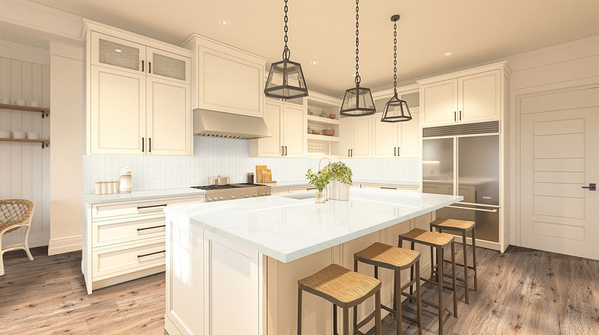 MSI Metro White 3 x 6 Glossy Porcelain tile (NMETWHI3X6G) – MSI room scene (kitchen)