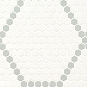 MSI White & Gray Hive Pattern 1" Hexagon Matte Porcelain mosaic (SMOT-PT-RETBIAGRA-HIVM) – MSI product image