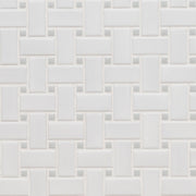MSI White and Gray Basketweave Matte Porcelain mosaic (SMOT-PT-RETBIAGRA-BWM) – MSI product image