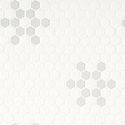 MSI White & Gray Mod Petal Pattern 1" Hexagon Matte Porcelain mosaic (SMOT-PT-RETBIAGRA-MODPETM) – MSI product image