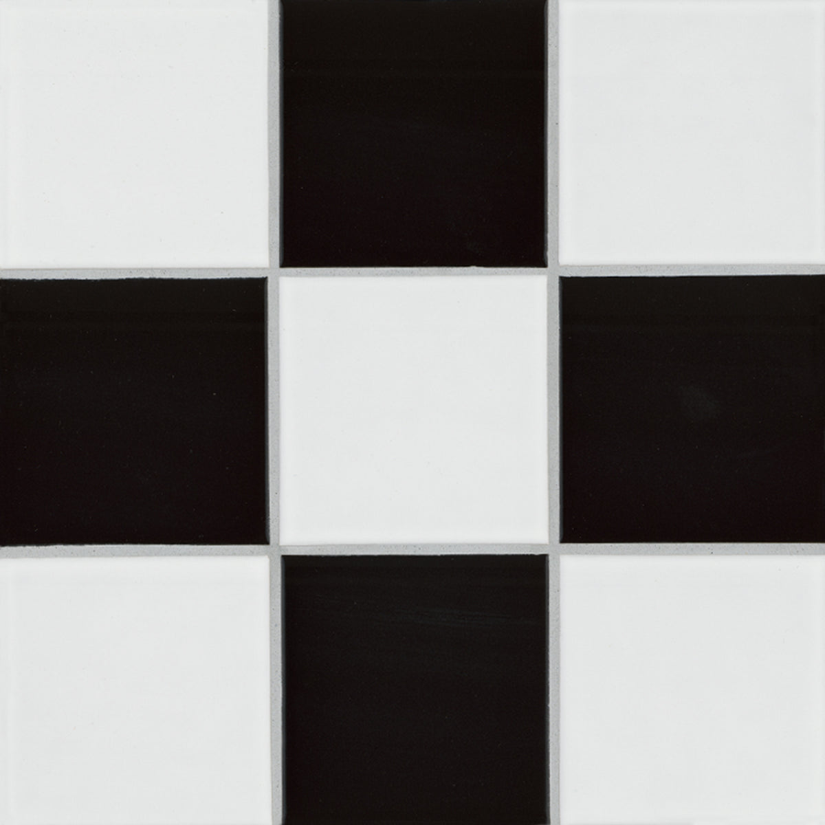MSI White and Black 4" Checkered 4 x 4 Matte Porcelain mosaic (SMOT-PT-RETBIANER-4X4M) – MSI product image