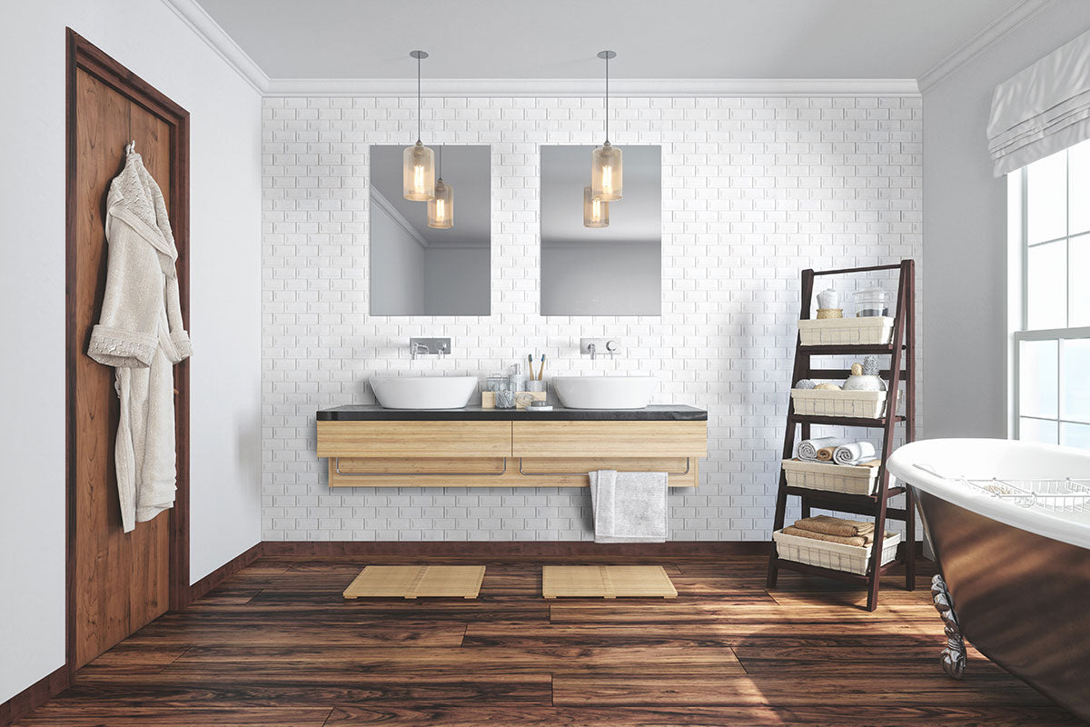 MSI Inverted Bevel White 3 x 6 Glossy Ceramic tile (NWHIGLO3X6INVBEV-N) – MSI room scene