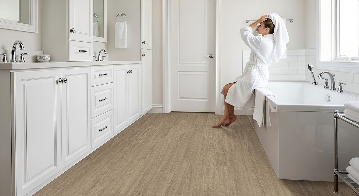 MSI White 4 x 12 Glossy Ceramic tile (NWHIGLO4X12-N) – MSI room scene (bathroom)
