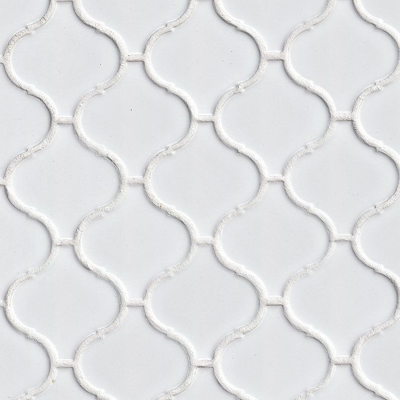 MSI Retro Bianco Arabesque Glossy Porcelain mosaic (SMOT-PT-RETBIA-ARABESQUE) – MSI product image