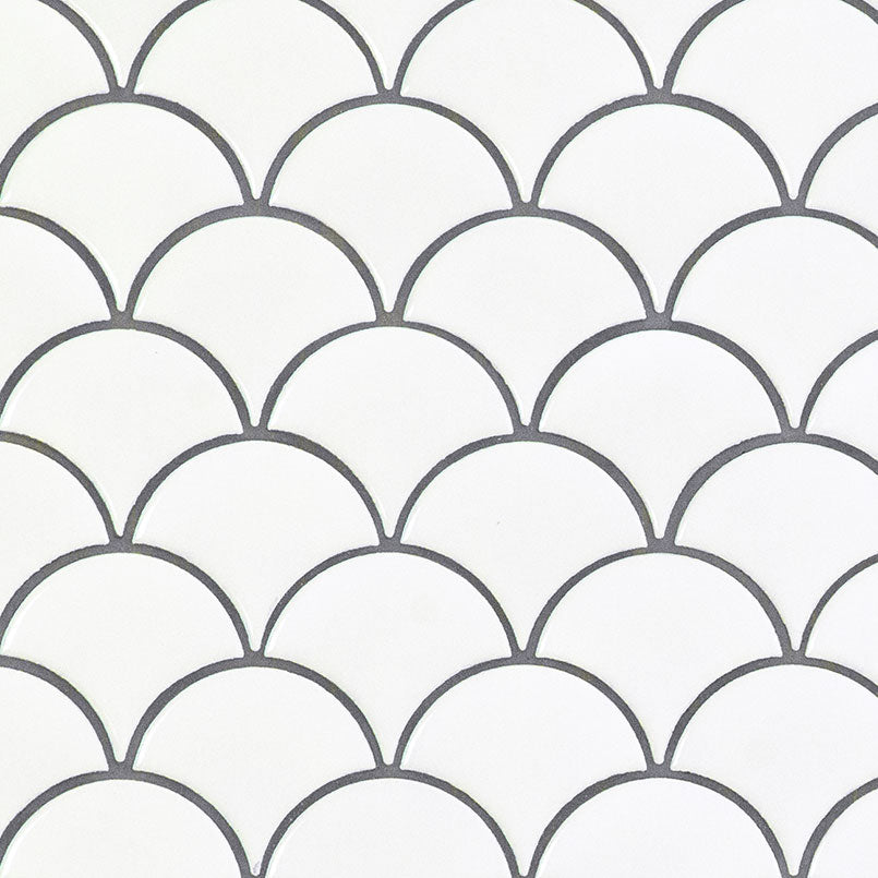 MSI Retro Scallop Bianco Glossy Porcelain mosaic (SMOT-PT-RETBIA-SCALOP) – MSI product image