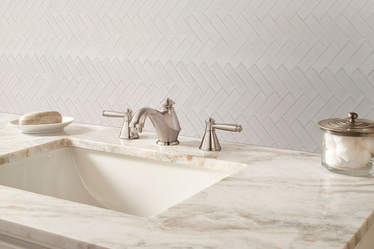 MSI Retro Herringbone Bianco Glossy Porcelain mosaic (SMOT-PT-RETBIA-HB) – MSI room scene