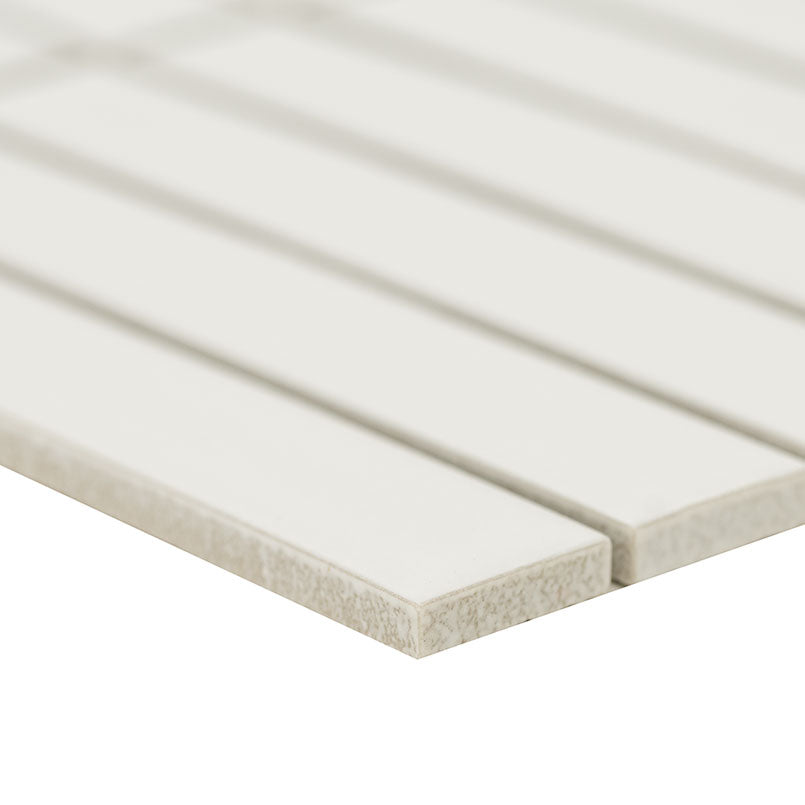 MSI White 1 x 6 Matte Porcelain mosaic (SMOT-PT-RETBIA-1X6STM) – MSI product image