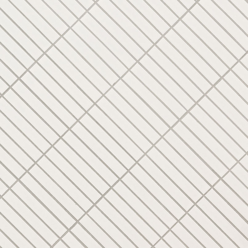 MSI White 1 x 6 Matte Porcelain mosaic (SMOT-PT-RETBIA-1X6STM) – MSI product image