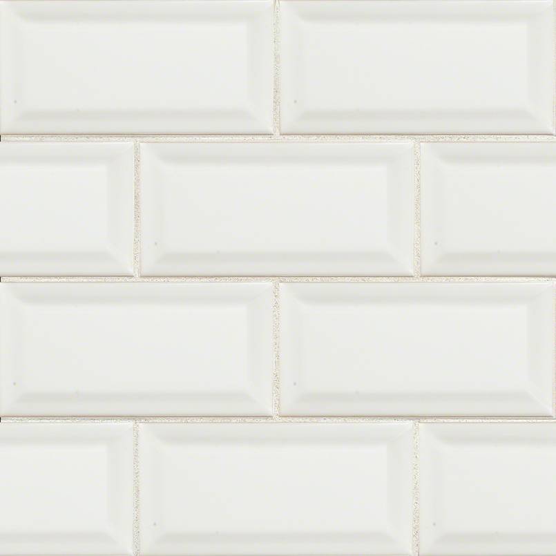 MSI White Beveled 3 x 6 Glossy Ceramic tile (NWHIGLO3X6BEV-N) – MSI product image