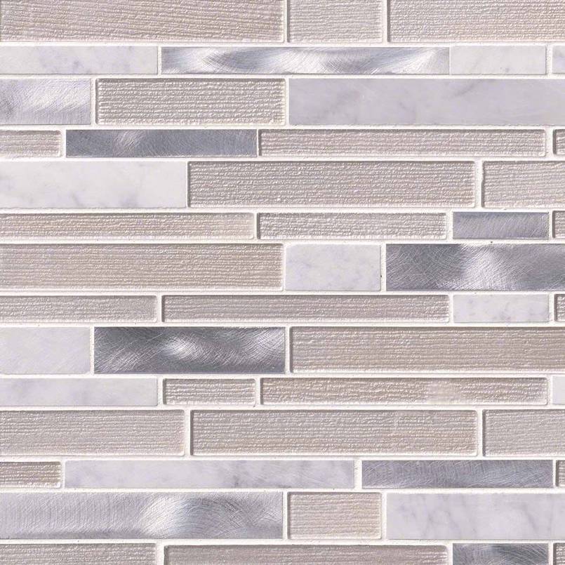 MSI White Wave Interlocking Pattern Glass mosaic (SMOT-SGLSMTIL-WHTWA4MM) – MSI product image