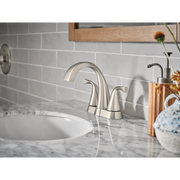 Moen Oxby Two-Handle Bathroom Faucet WS84660 in Spot Resist Brushed Nickel (WS84660SRN) - view 2