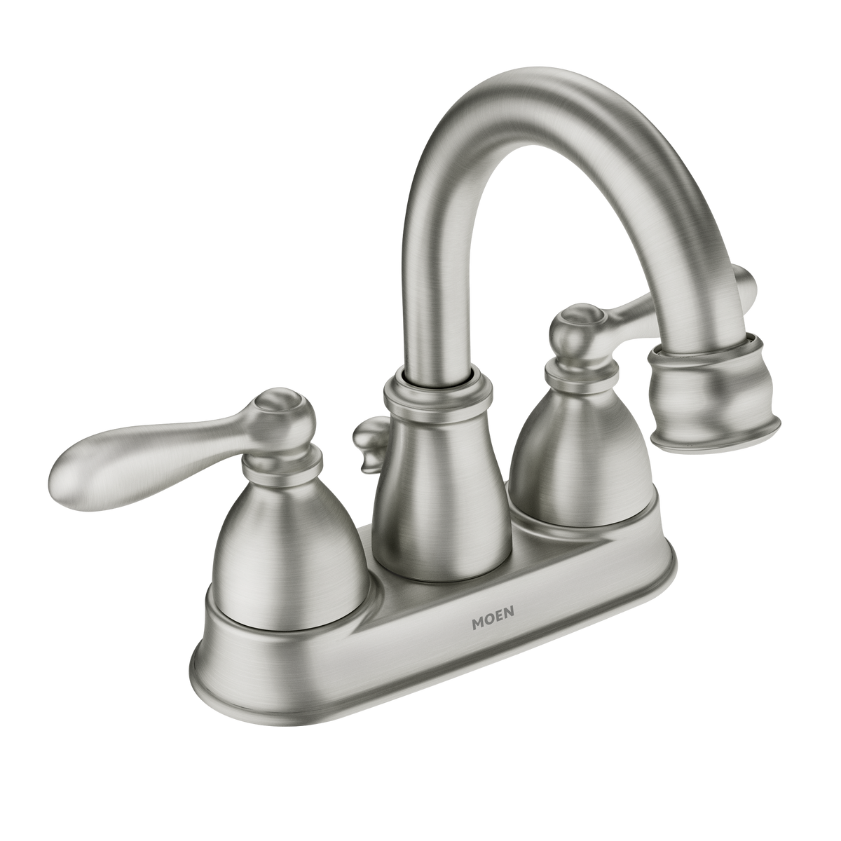 Moen Caldwell Two-Handle High-Arc Bathroom Faucet WS84667 in Spot Resist Brushed Nickel (WS84667SRN)