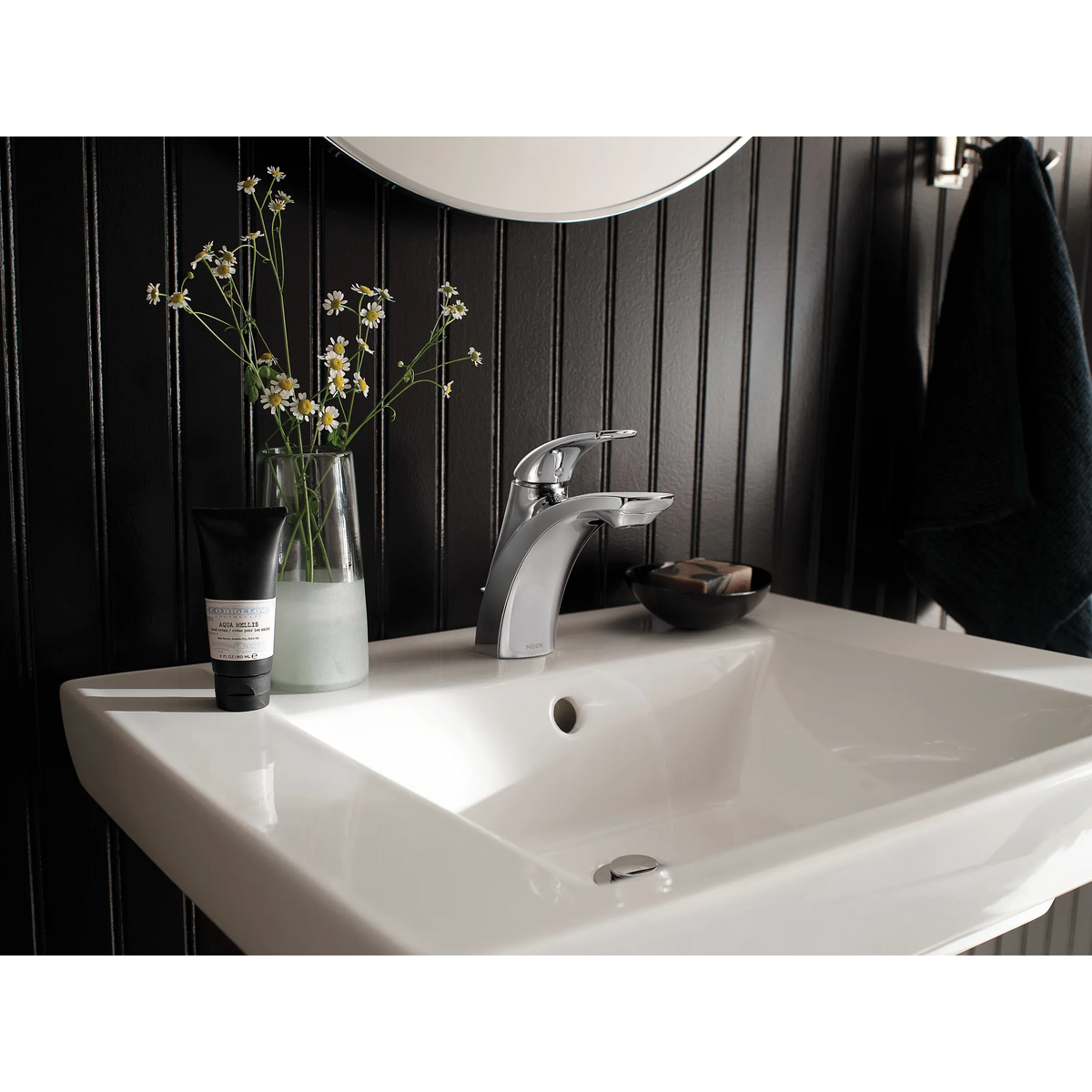 Moen Zarina Single-Handle High-Arc Bathroom Faucet WSL84533 in Chrome (WSL84533) - view 3