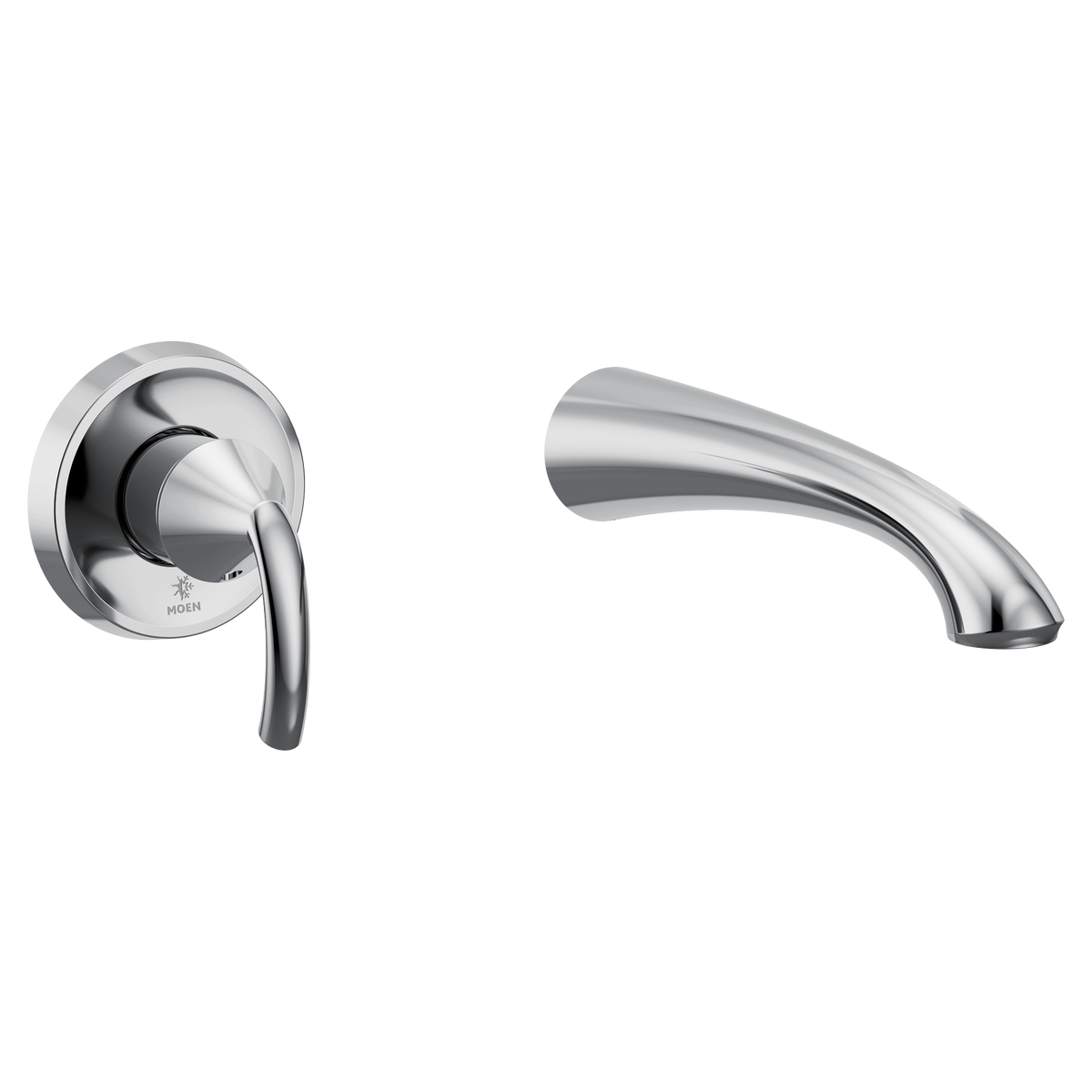 Moen Glyde Single-Handle Non-Diverter Wall-Mount Tub Filler WT371 in Chrome (WT371)