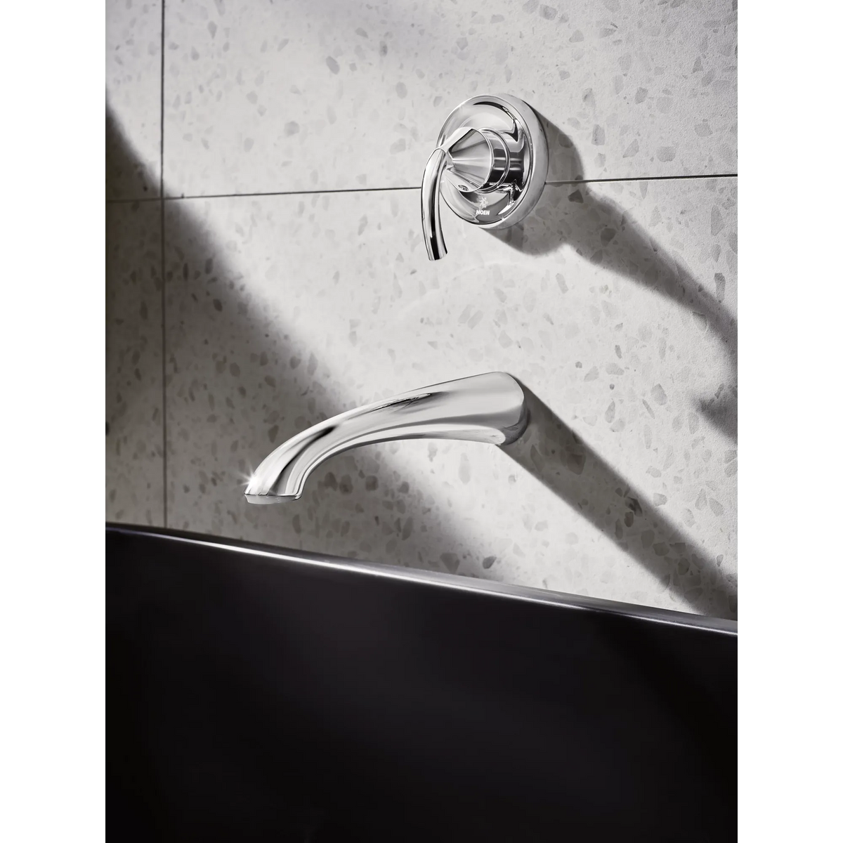 Moen Glyde Single-Handle Non-Diverter Wall-Mount Tub Filler WT371 in Chrome (WT371) - view 6