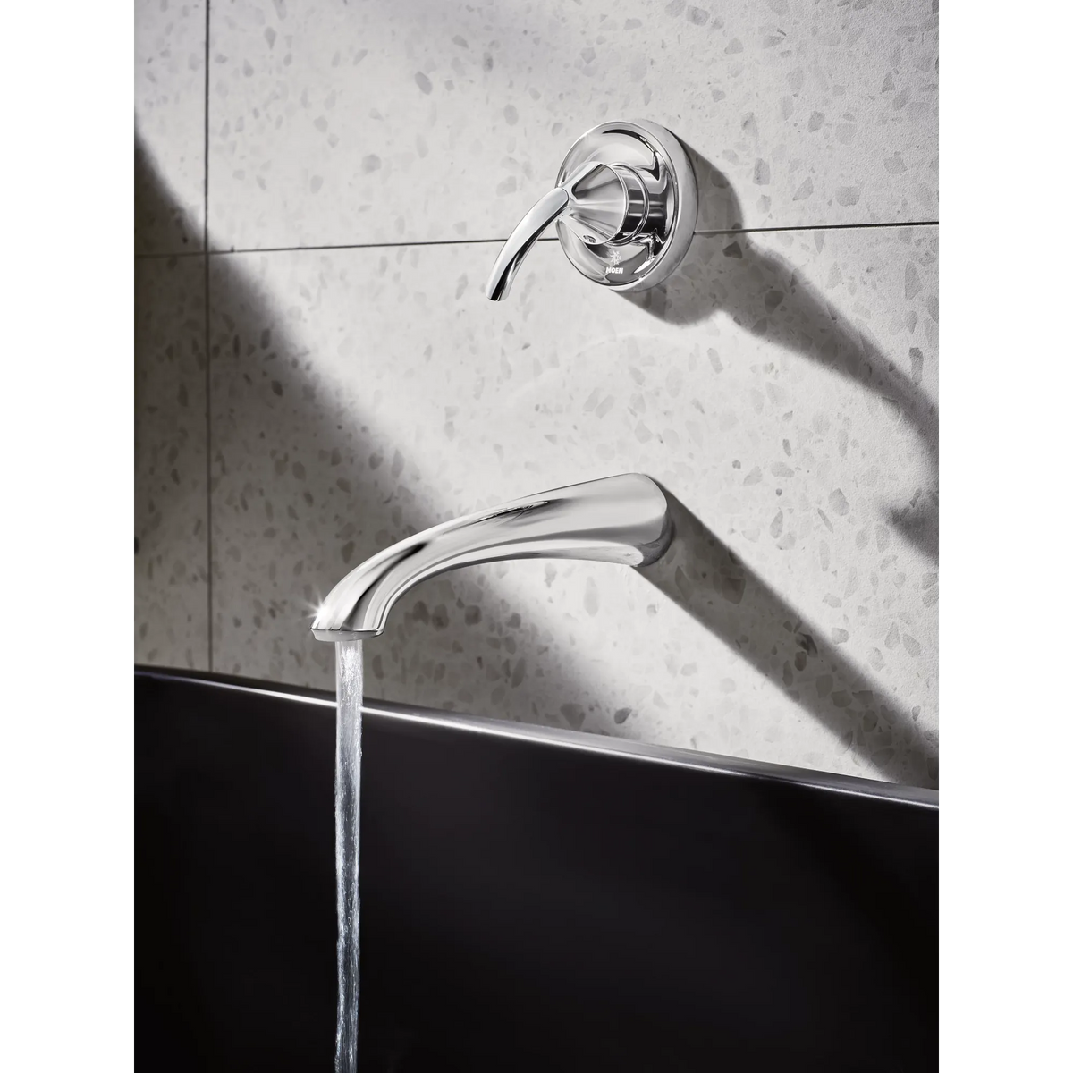 Moen Glyde Single-Handle Non-Diverter Wall-Mount Tub Filler WT371 in Chrome (WT371) - view 8