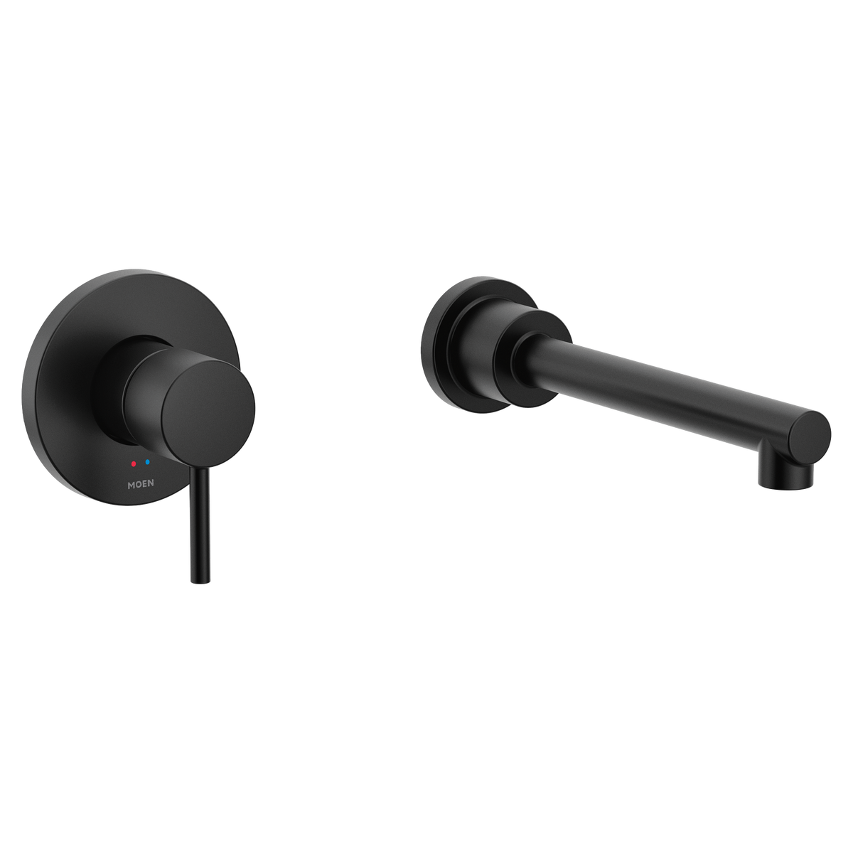 Moen Align Single-Handle Non-Diverter Wall-Mount Tub Filler WT391 in Matte Black (WT391BL)