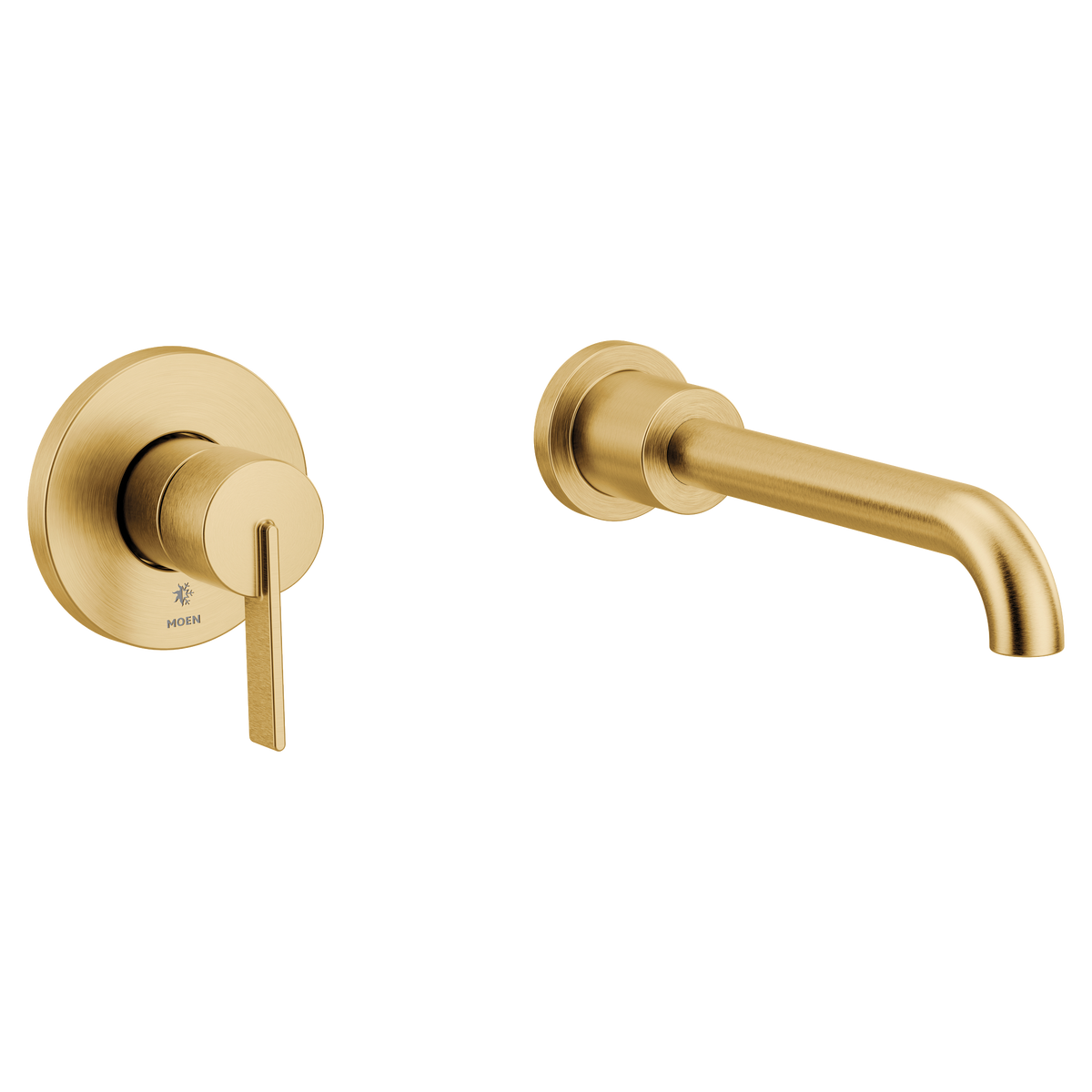 Moen Cia Single-Handle Non-Diverter Wall-Mount Tub Filler WT6221 in Brushed Gold (WT6221BG)