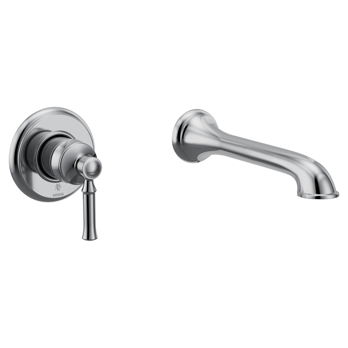 Moen Dartmoor Single-Handle Non-Diverter Wall-Mount Tub Filler WT681 in Chrome (WT681)