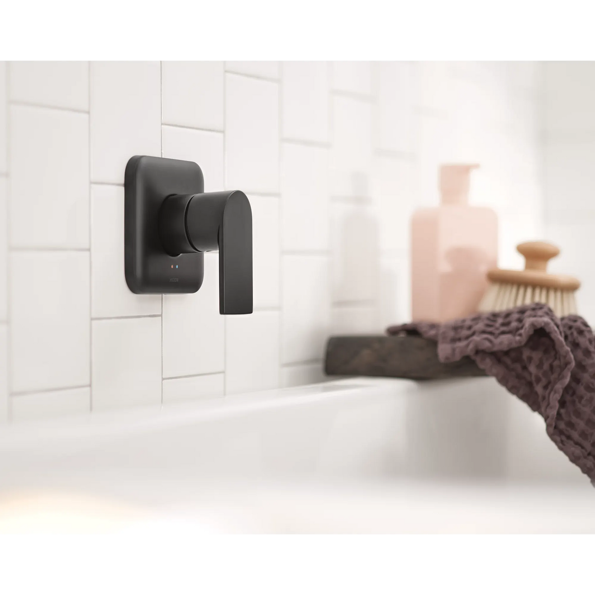 Moen Genta LX Single-Handle Non-Diverter Wall-Mount Tub Filler WT901 in Matte Black (WT901BL) - view 5