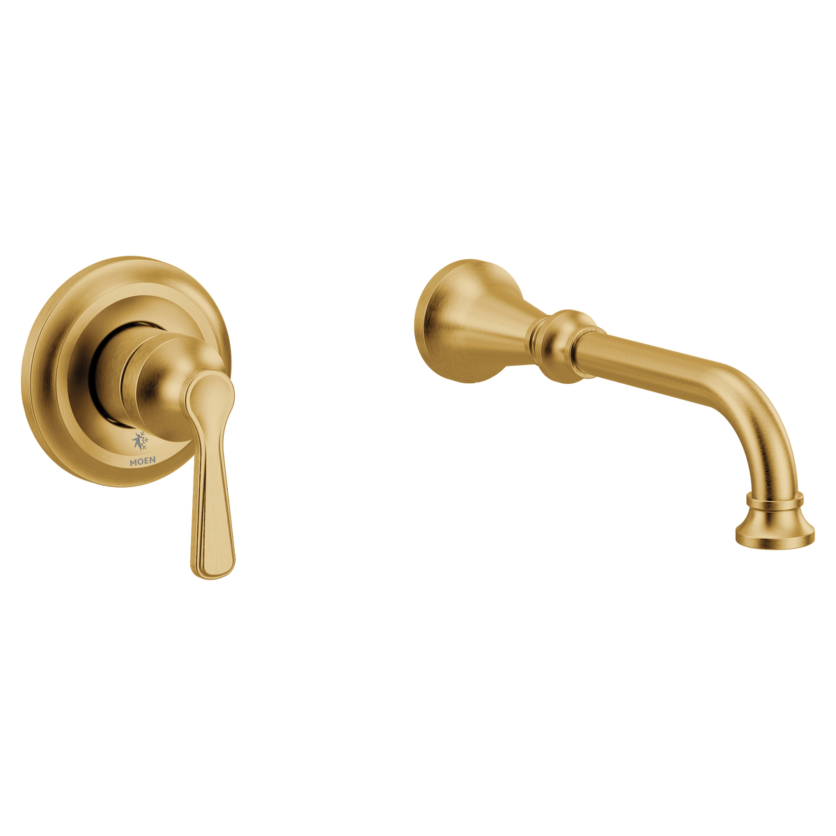 Moen Colinet Single-Handle Non-Diverter Wall-Mount Tub Filler WTS44501 in Brushed Gold (WTS44501BG)