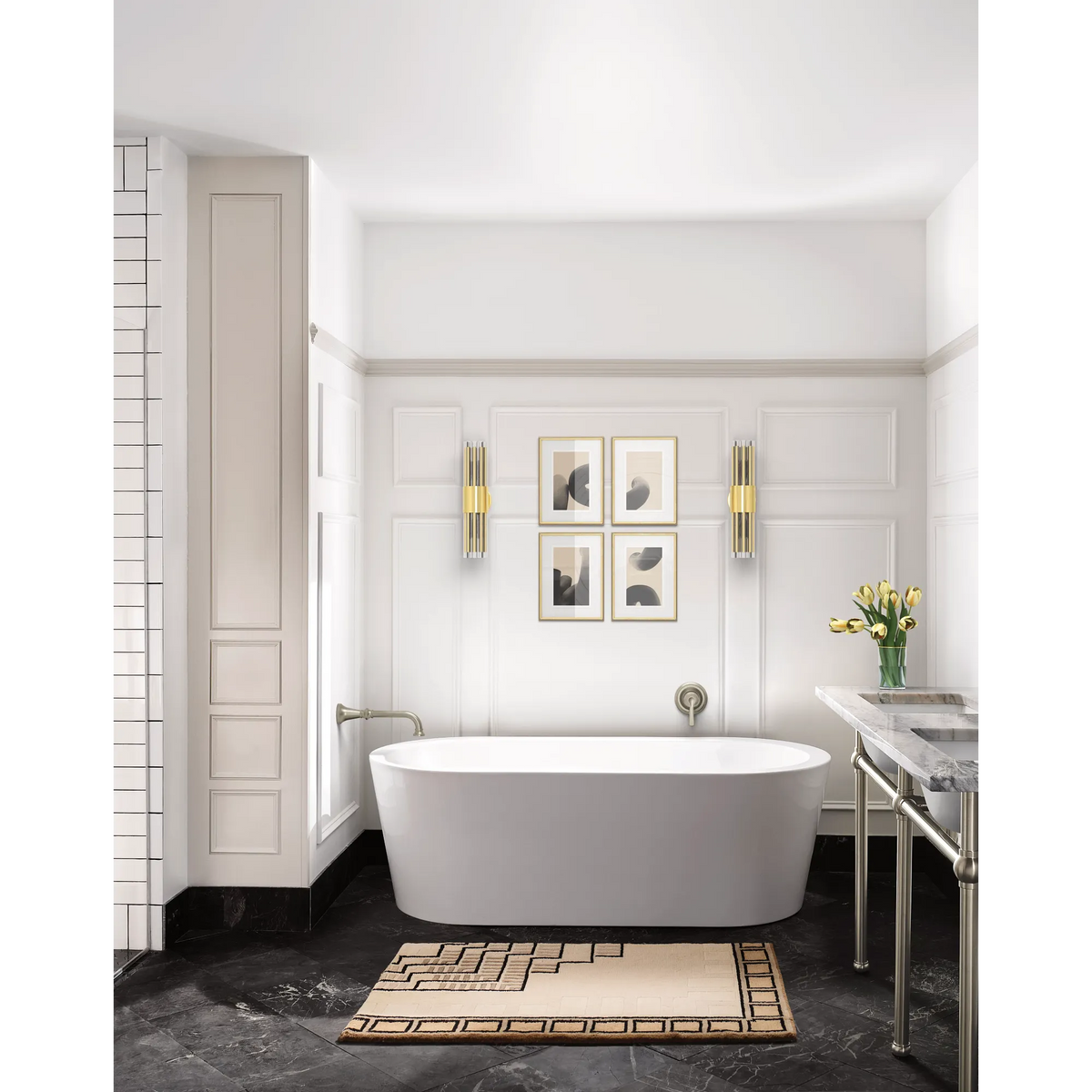 Moen Colinet Single-Handle Non-Diverter Wall-Mount Tub Filler WTS44501 in Brushed Nickel (WTS44501BN) - view 2