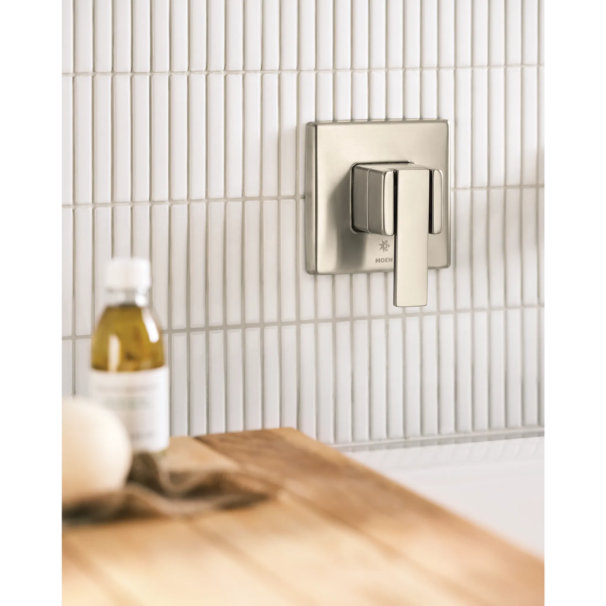 Moen 90 Degree Single-Handle Non-Diverter Wall-Mount Tub Filler WTS911 in Brushed Nickel (WTS911BN) - view 5