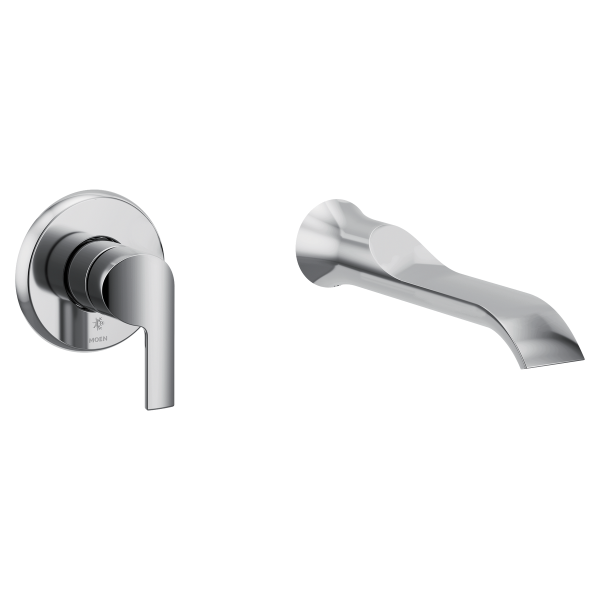 Moen Doux Single-Handle Non-Diverter Wall-Mount Tub Filler WTS981 in Chrome (WTS981)