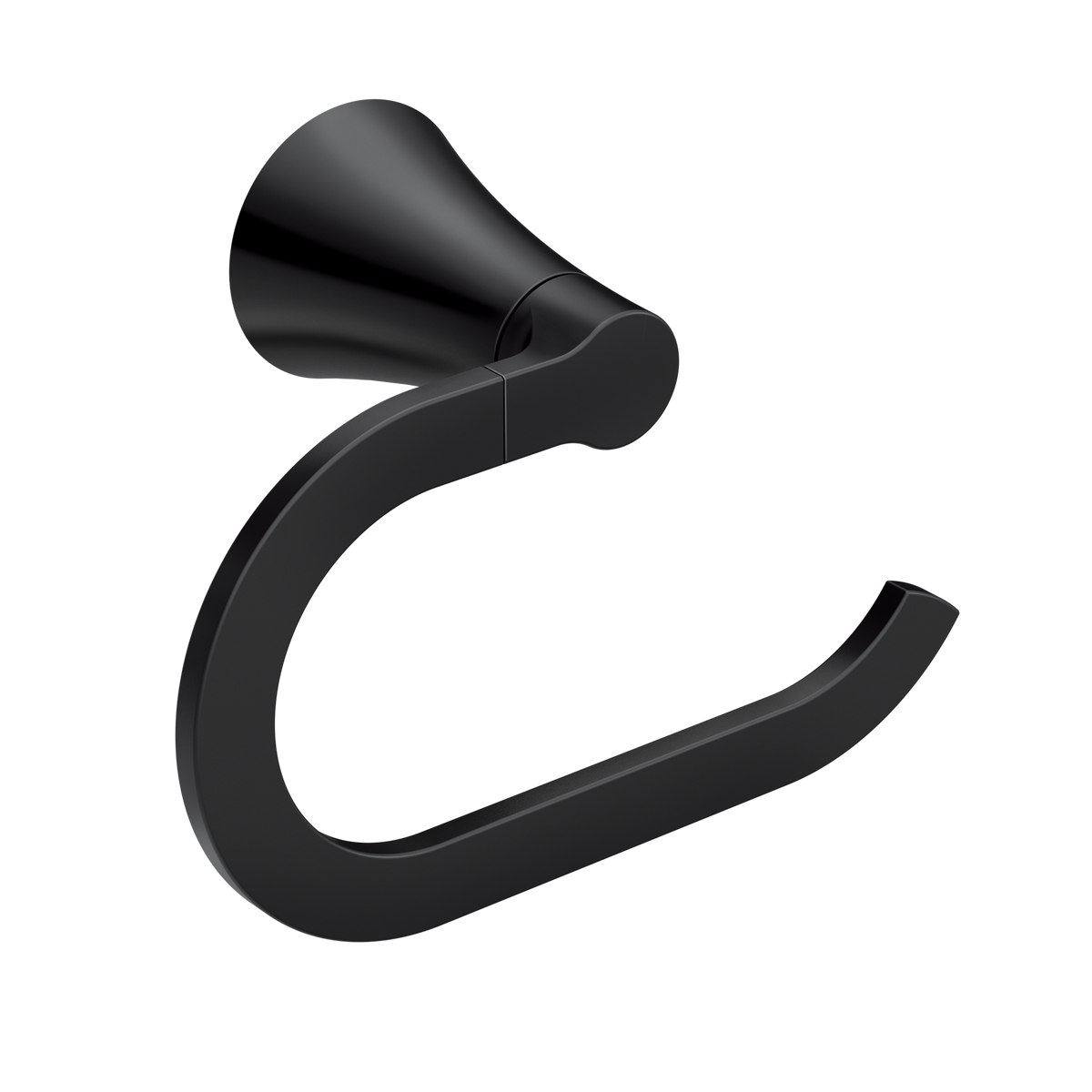 Moen Mikah Towel Ring Y0786 in Matte Black (Y0786BL)