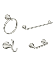 Moen Wellton 4-Piece Bathroom Accessory Collection Y1394 in Spot Resist Brushed Nickel (Y1394BN)