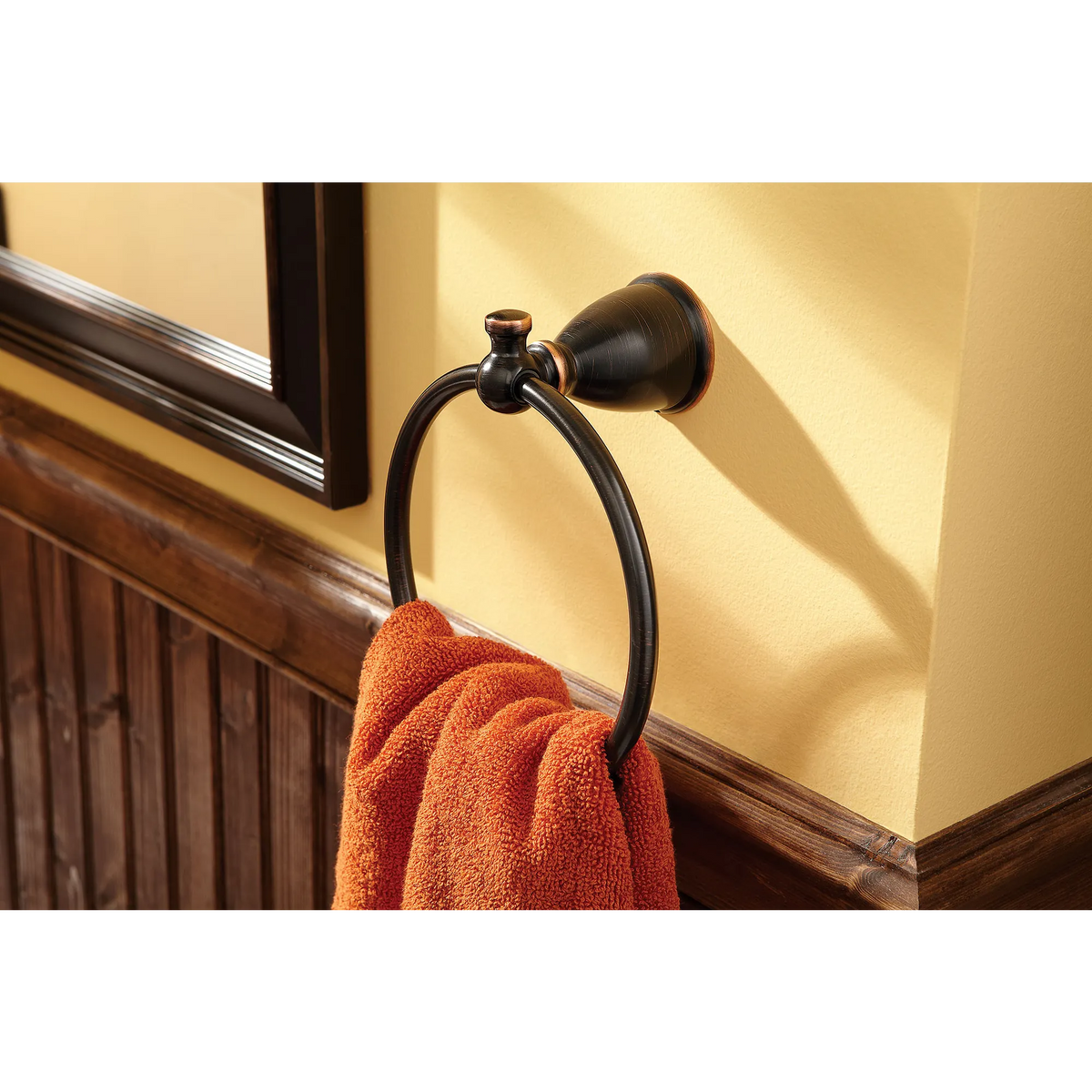 Moen Caldwell Towel Ring Y3186 in Mediterranean Bronze (Y3186BRB) - view 4