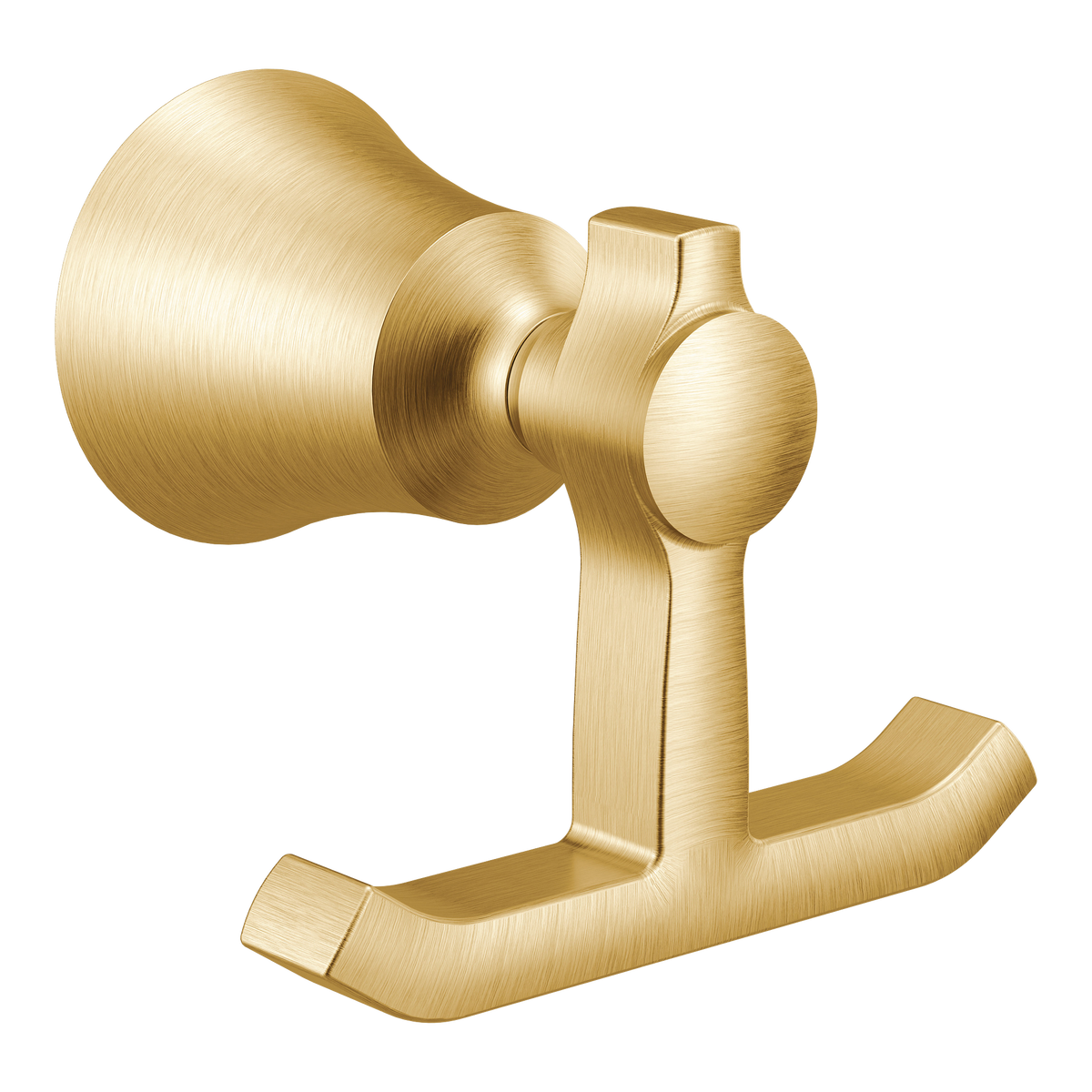 Moen Flara Double Robe Hook YB0303 in Brushed Gold (YB0303BG)