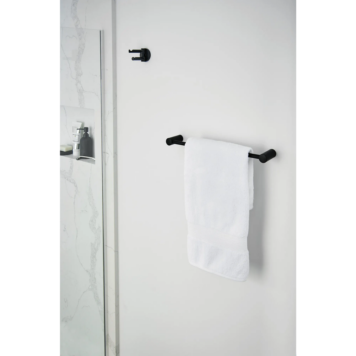 Moen Align Double Robe Hook YB0402 in Matte Black (YB0402BL) - view 4