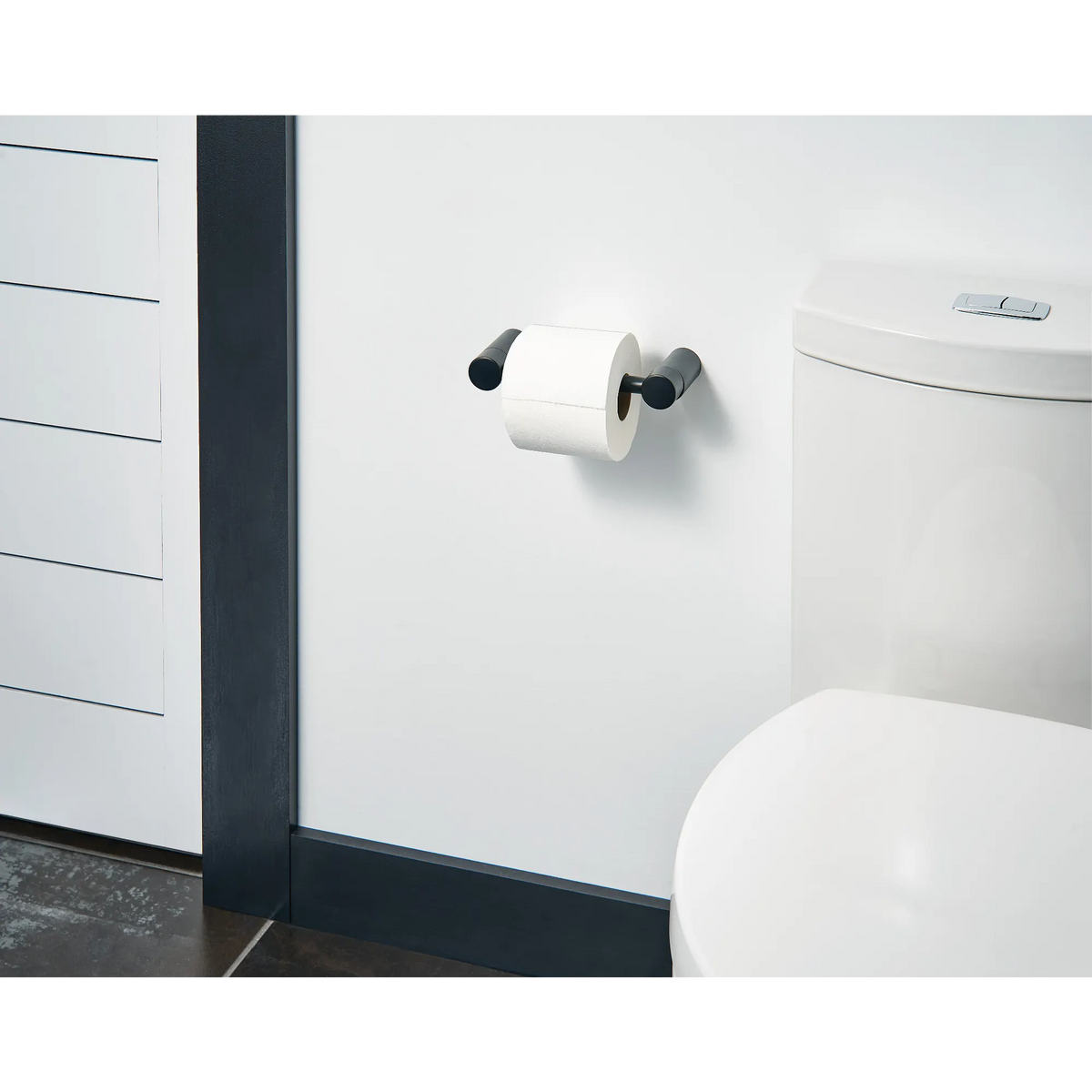 Moen Align Pivoting Toilet Paper Holder YB0408 in Matte Black (YB0408BL) - view 2