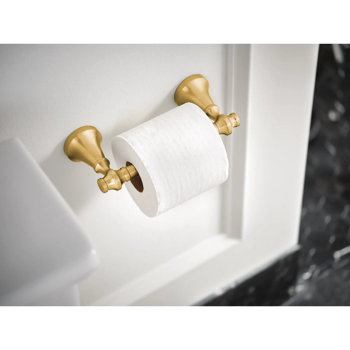 Moen Colinet Pivoting Paper Holder YB0508 in Brushed Gold (YB0508BG) - view 2