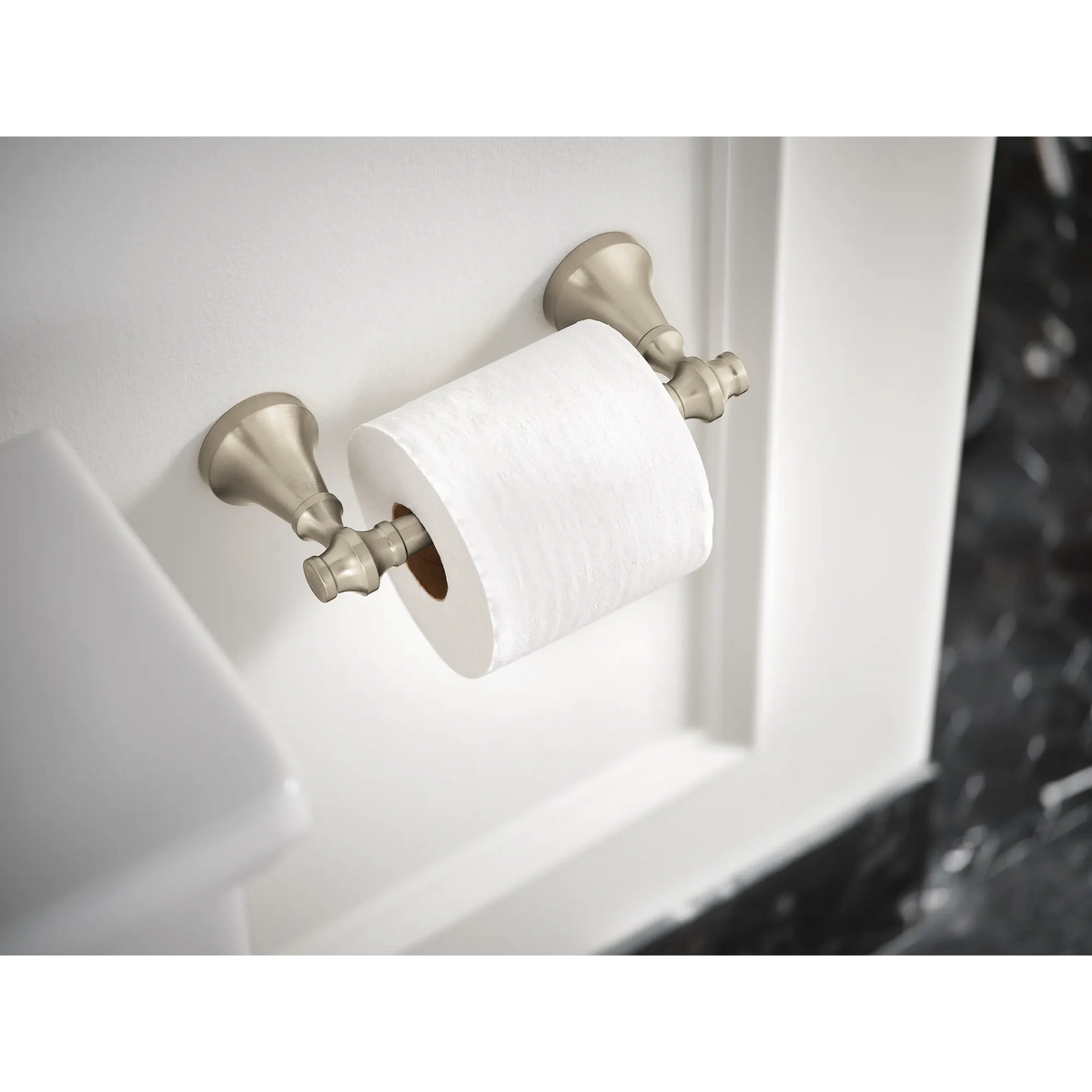 Moen Colinet Pivoting Paper Holder YB0508 in Brushed Nickel (YB0508BN) - view 2