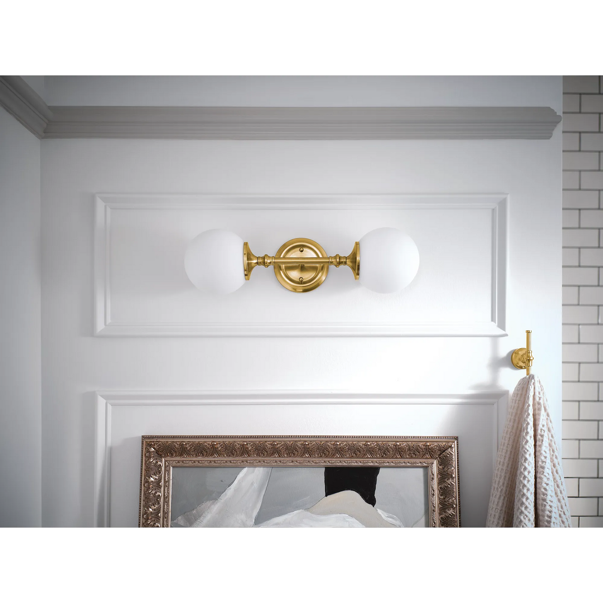 Moen Colinet Double Robe Hook YB0503 in Brushed Gold (YB0503BG) - view 2
