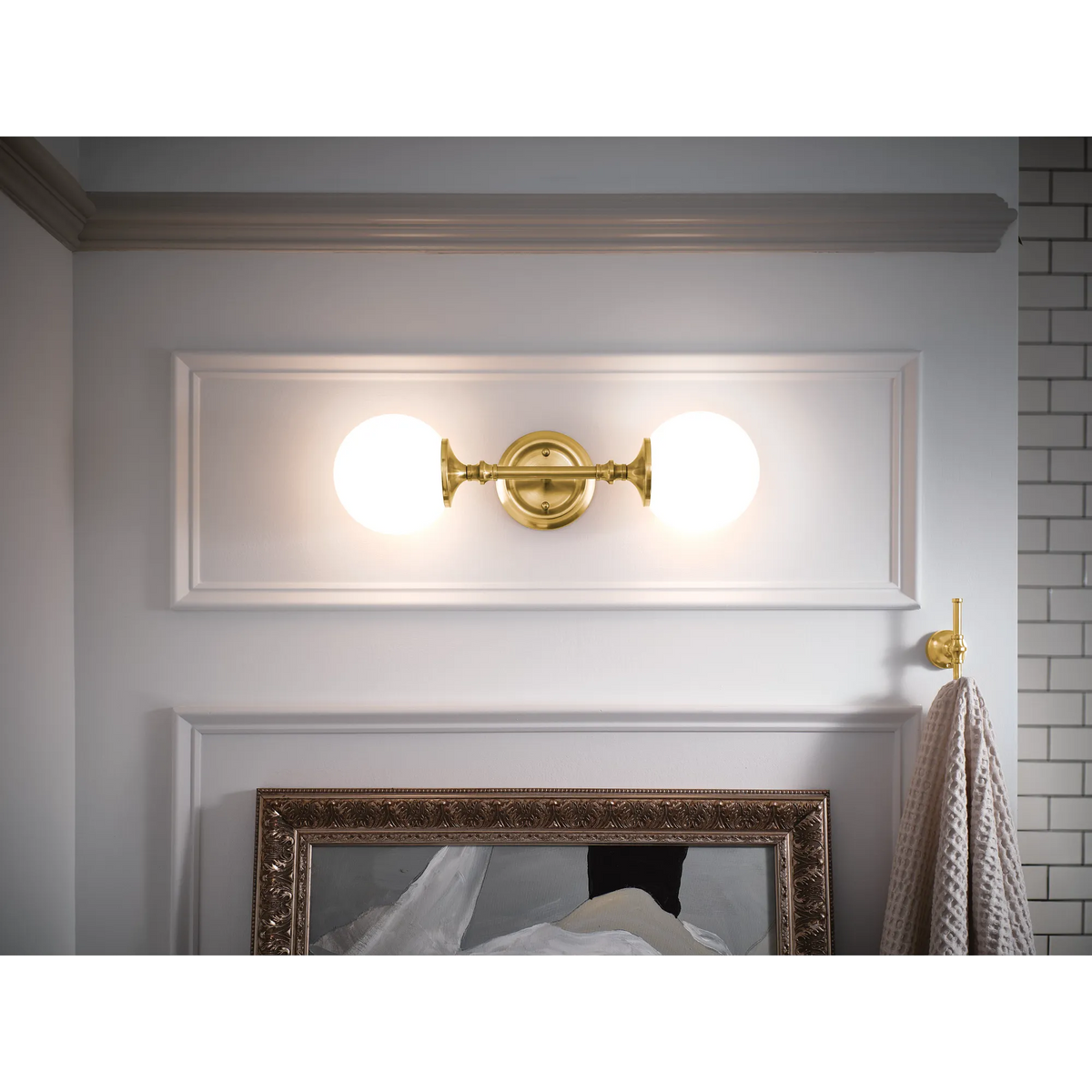 Moen Colinet Double Robe Hook YB0503 in Brushed Gold (YB0503BG) - view 3