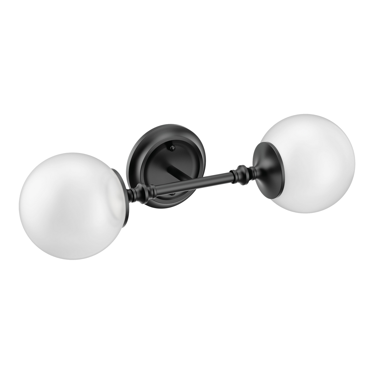 Moen Colinet Two Globe Bath Light YB0562 in Matte Black (YB0562BL)