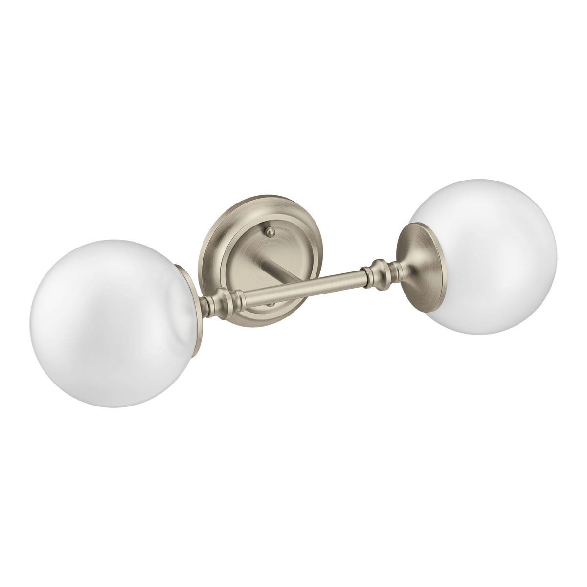 Moen Colinet Two Globe Bath Light YB0562 in Brushed Nickel (YB0562BN)