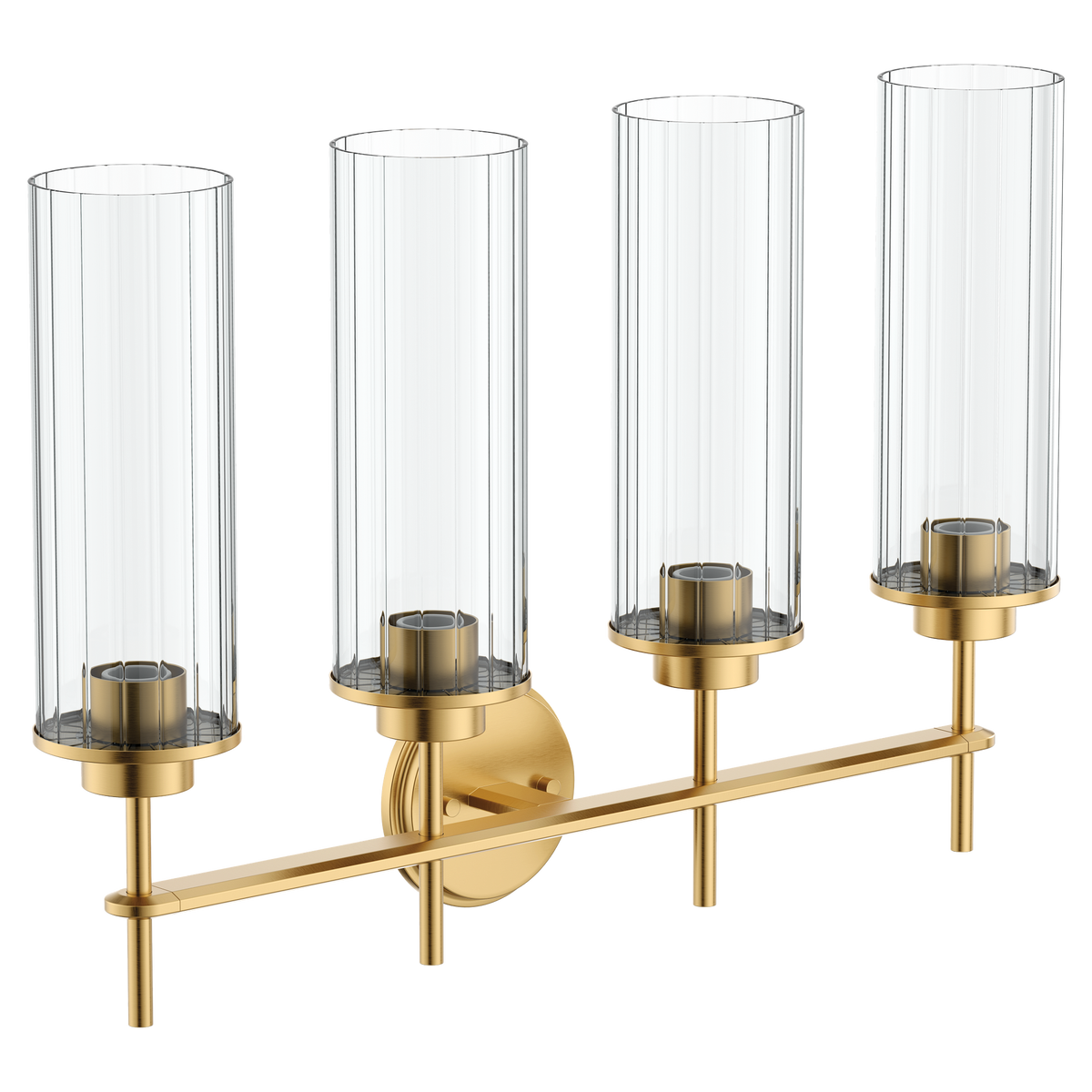 Moen Greenfield Four Globe Bath Light YB1764 in Brushed Gold (YB1764BG)