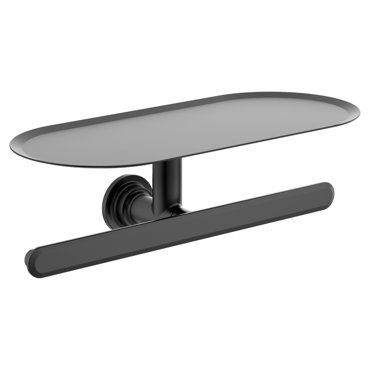Moen Greenfield Double Paper Holder YB1788 in Matte Black (YB1788BL)