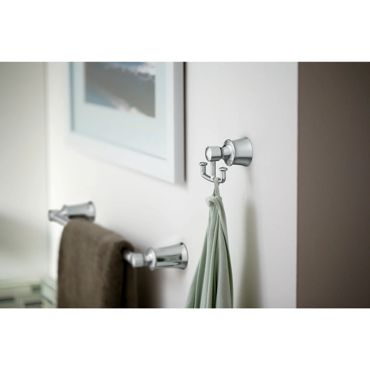 Moen Dartmoor Double Robe Hook YB2103 in Chrome (YB2103CH) - view 2