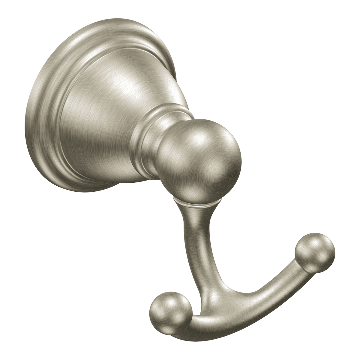 Moen Brantford Double Robe Hook YB2203 in Brushed Nickel (YB2203BN)