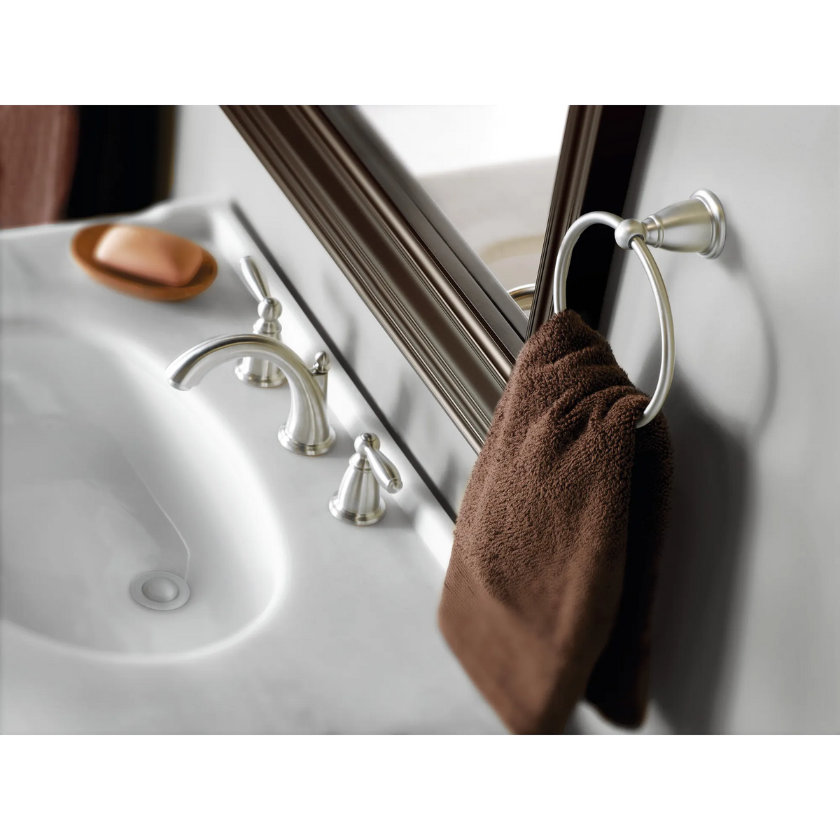 Moen Brantford Towel Ring YB2286 in Brushed Nickel (YB2286BN) - view 2