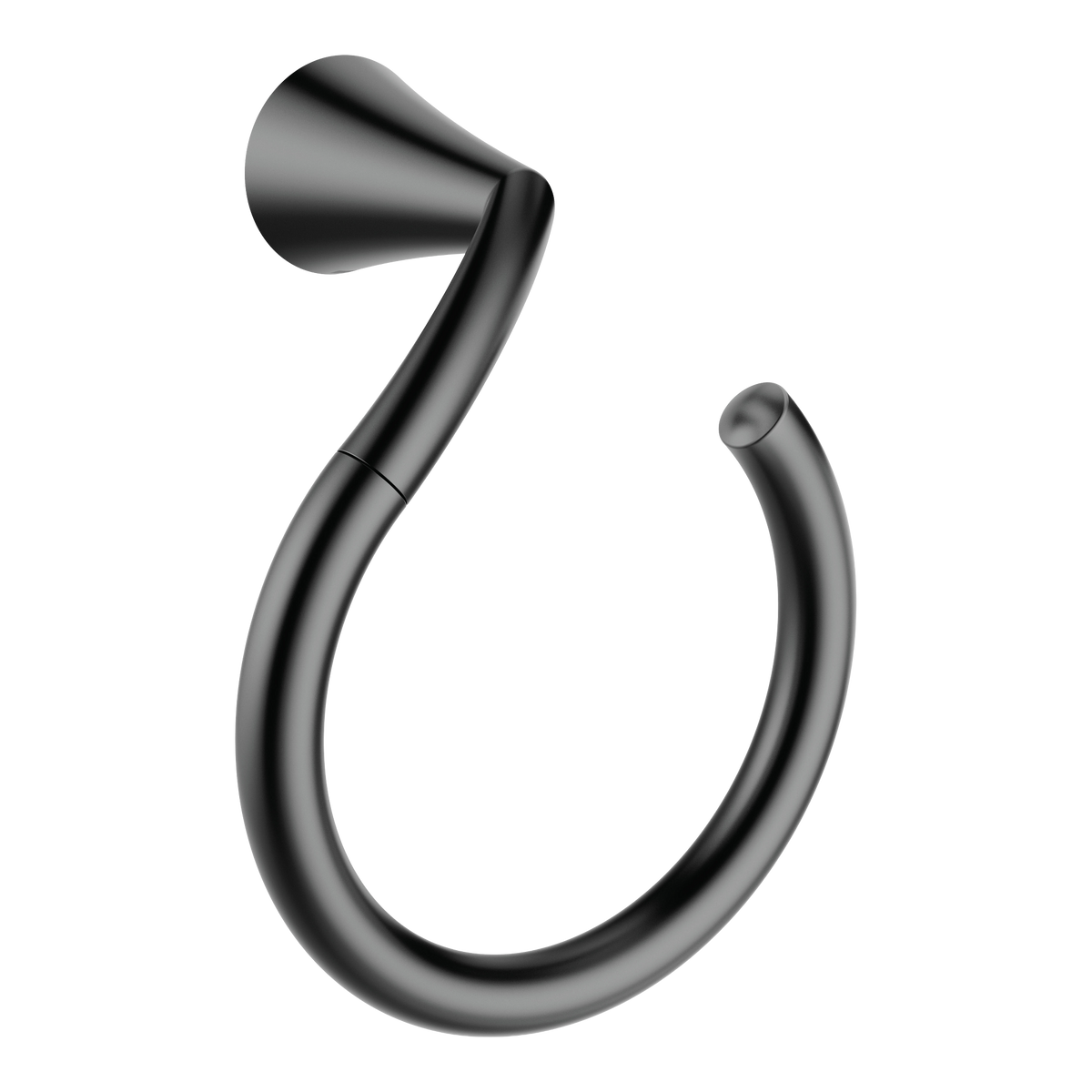 Moen Glyde Towel Ring YB2386 in Matte Black (YB2386BL)