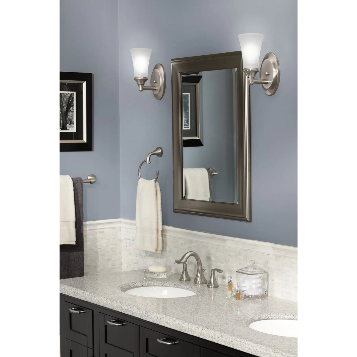 Moen Eva Towel Ring YB2886 in Brushed Nickel (YB2886BN) - view 3