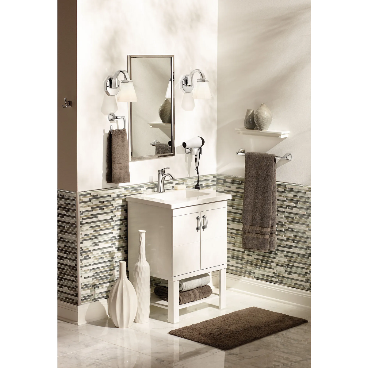 Moen Voss Single-Handle High-Arc Bathroom Faucet 6903 in Chrome (6903) - view 5
