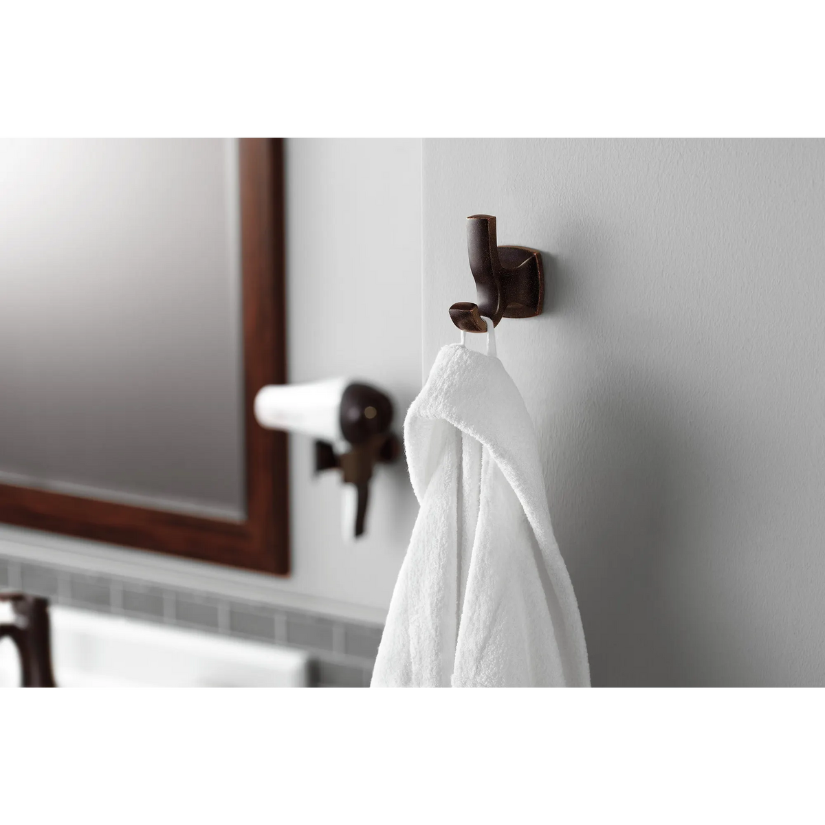 Moen Voss Double Robe Hook YB5103 in Oil Rubbed Bronze (YB5103ORB) - view 4